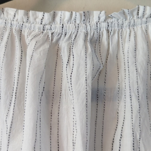 J.Crew Button-up tie-waist top in stripe - Picture 6 of 10